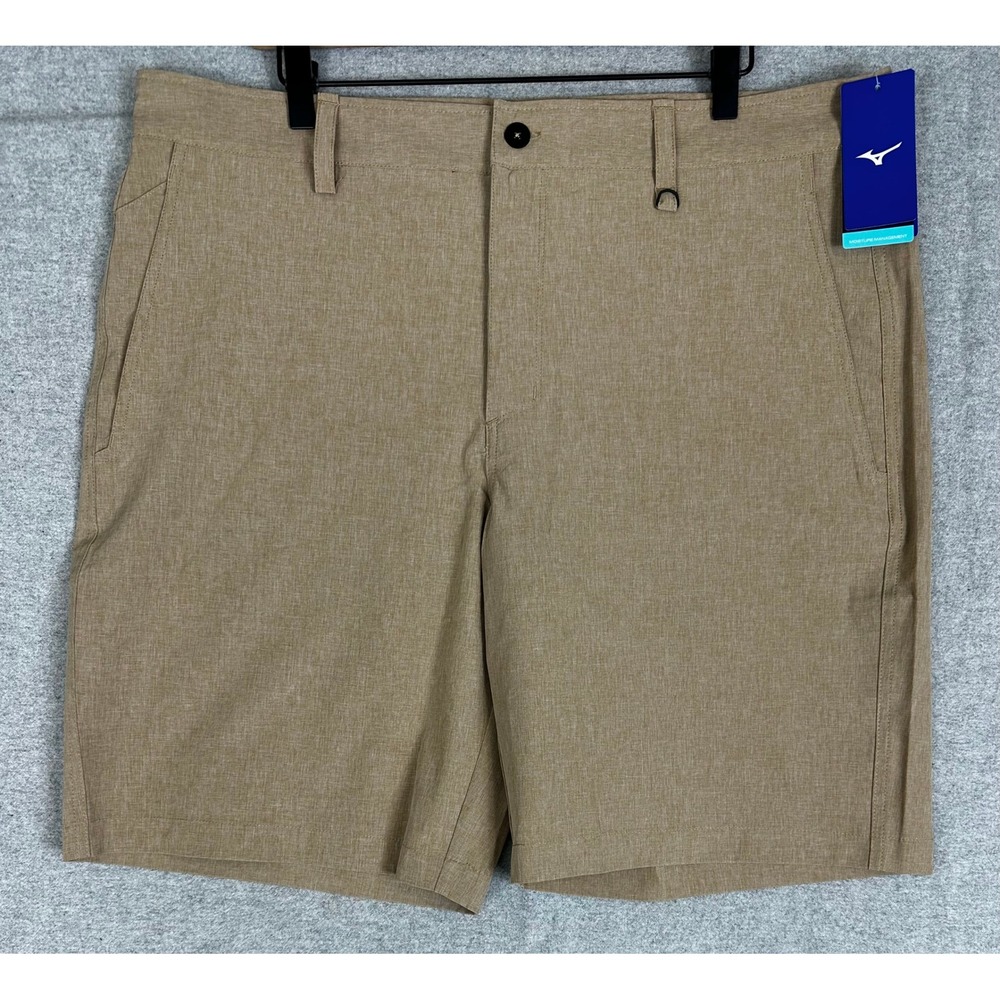 NWT Mizuno Command Short Mens 38x9 Tan Dry Lite Moistur Wick Performance‎ Golf